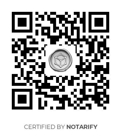 Certificato notarizzazione su blockchain